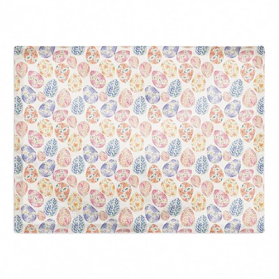 Colorful Floral Easter Eggs 14" x 18" Cotton Twill Placemat