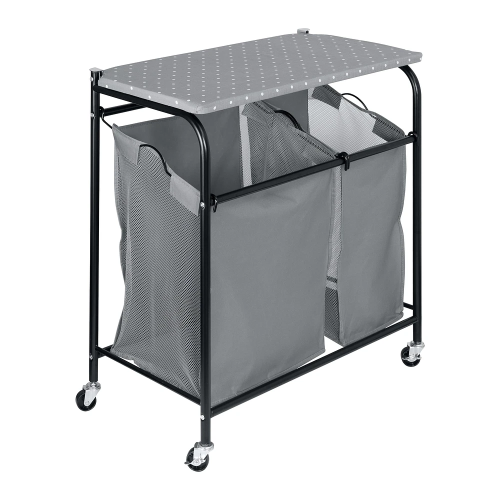 Honey Can Do Gray Uneven Clothes Sorter w/ Ironing Board