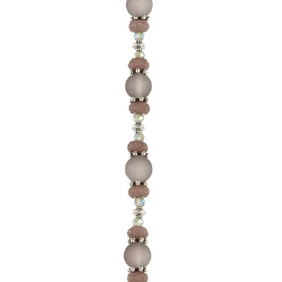 Gray & Aurora Borealis Glass, Resin & Metal Bead Mix by Bead Landing™