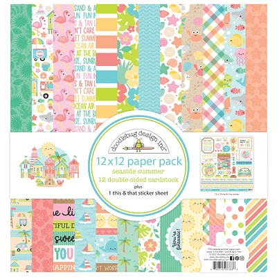 Doodlebug Designs Inc.™ Seaside Summer Double-Sided Paper Pack, 12" x 12"-