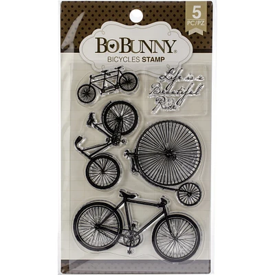 Bo Bunny® Bicycles Clear Stamps