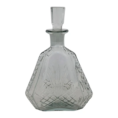 10" clear Etched Glass Decanter