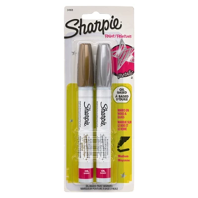 12 Packs: 2 ct. (24 total) Sharpie® Oil-Based Medium Point Metallic Paint Marker Set