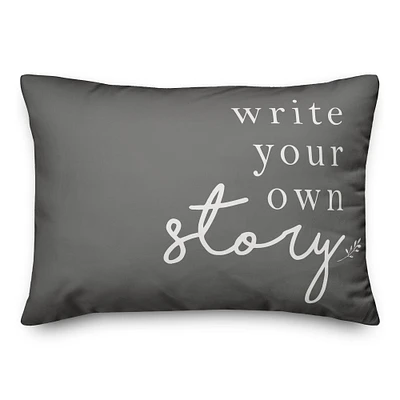 Write Your Own Story 20" x 14" Throw Pillow