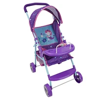 509 Crew Mermaid Doll Stroller with Canopy and Cup Holder