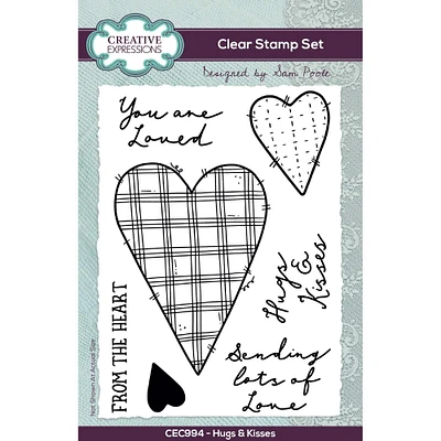 Creative Expressions by Sam Poole Hugs & Kisses Clear Stamp Set