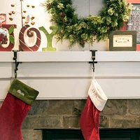 Village Lighting Mantel Garland & Stocking Hanger