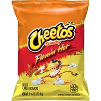 Cheeto's Flamin' Hot Crunchy Cheese Flavored Snacks