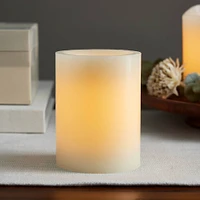 12 Pack: Inglow® 3" x 4" Cream Flameless Real Wax LED Pillar Candle