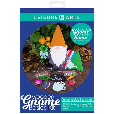 Leisure Arts® Wooden Gnome Boy Basics Kit