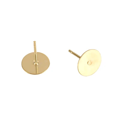 Gold Flat Earring Posts by Bead Landing™