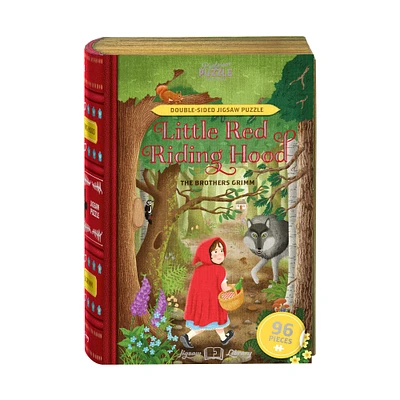 The Brothers Grimm's Little Red Riding Hood Double-Sided Jigsaw Puzzle: 96 Pcs