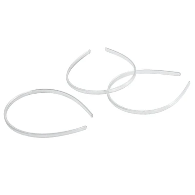 8mm Clear Plastic Headband Blanks, 4ct. by Bead Landing™