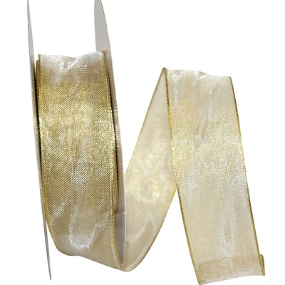 Reliant 50yd. Gold Mesh Metallic Wired Ribbon