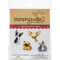 Stamping Bella Bostons, Pug & Chihuahua Cling Stamps