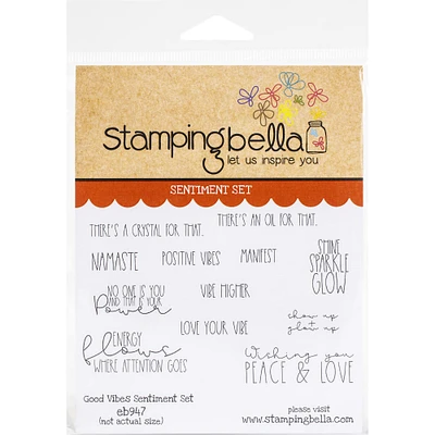 Stamping Bella Good Vibes Sentiment Set Cling Stamps
