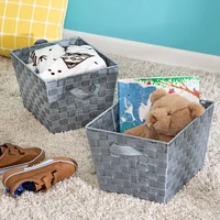 Honey Can Do Silver Woven Storage Baskets with Handles, 2ct.