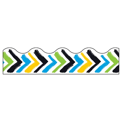 Trend Enterprises® Bold Strokes Chevron Terrific Trimmers®, 39ft.