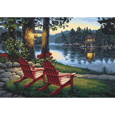 Dimensions® PaintWorks™ Adirondack Evening Paint-by-Number Kit