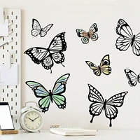 RoomMates Color Your Own Butterflies Peel & Stick Wall Decals