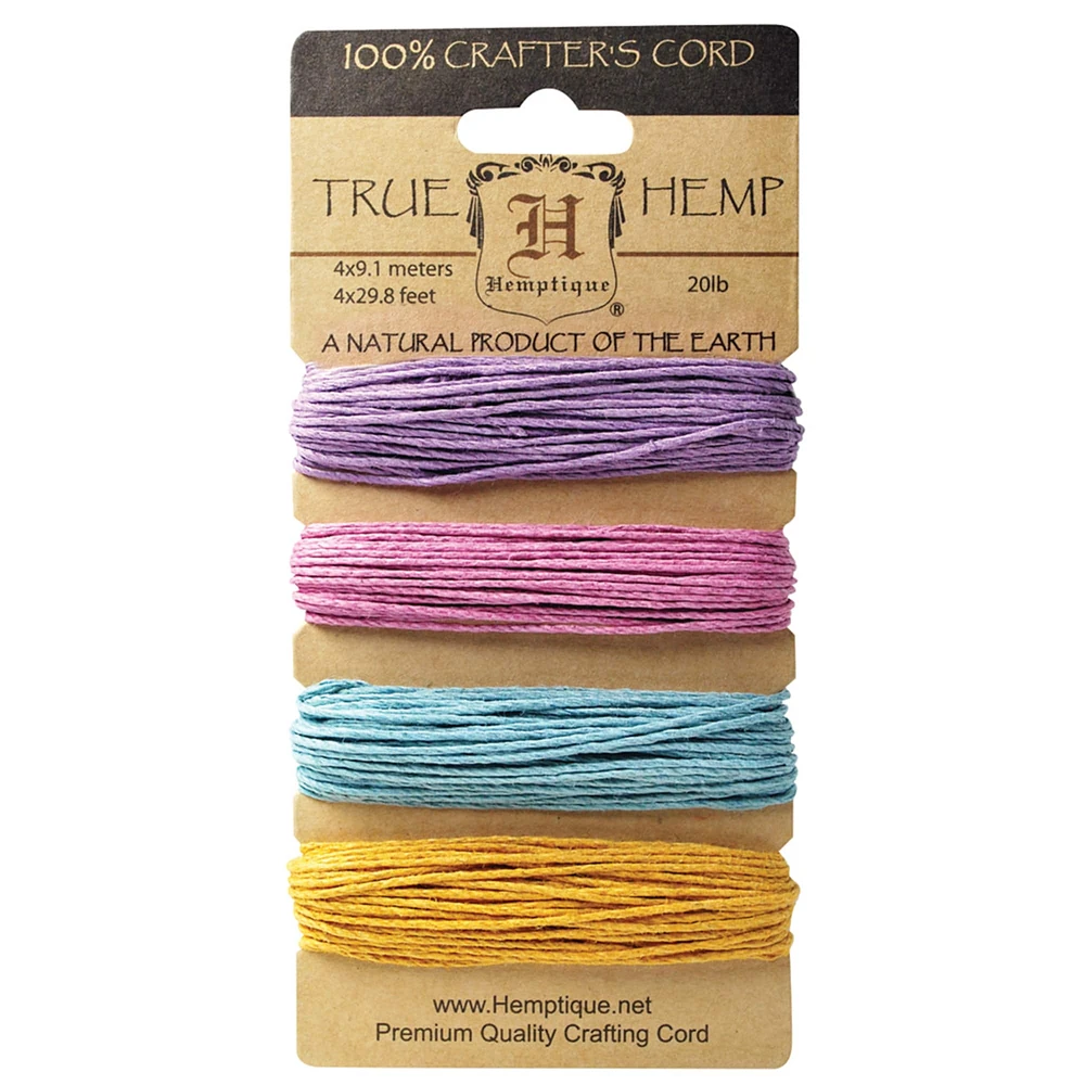 Hemptique® Pastel Hemp Cord Set, 20lb. 