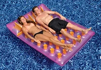 6.5ft. Inflatable Purple Double Mattress Swimming Pool Float