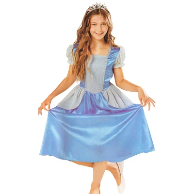 Blue & Silver Princess Girl Costume