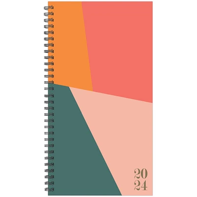 2024 3.5" x 6.5" Color Block Softcover Spiral Planner