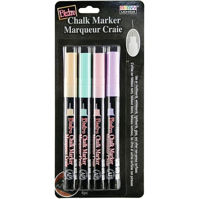 Marvy® Uchida Bistro Assorted Pastels Extra Fine Point Chalk Marker Set, 4ct.