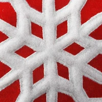 Red & White Snowflake Throw Pillow