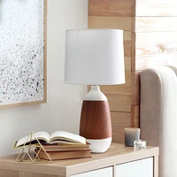 Simple Designs Ceramic Oblong Table Lamp