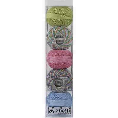 Handy Hands Lizbeth Floral Cordonnet Cotton Thread Pack, Size 20
