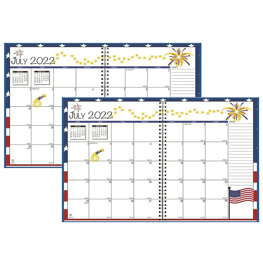 House of Doolittle 12 Month Academic Seasonal Monthly Calendar Planner, 2ct.