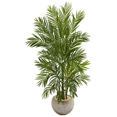 5ft. Areca Palm Artificial Tree in Bowl Planter