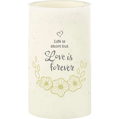 Precious Moments Life Is Short But Love Is Forever LED Memorial Candle