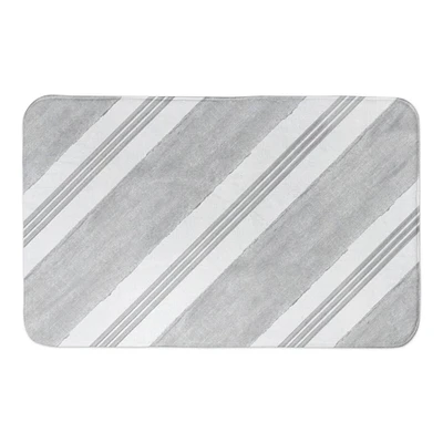 Gray Stripe 21" x 34" Bath Mat