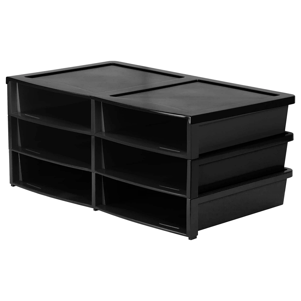 Storex Black Quick Stack Organizer