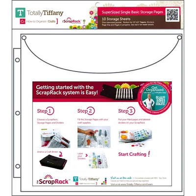 Totally-Tiffany™ ScrapRack Supersize Basic Storage Pages, 10ct