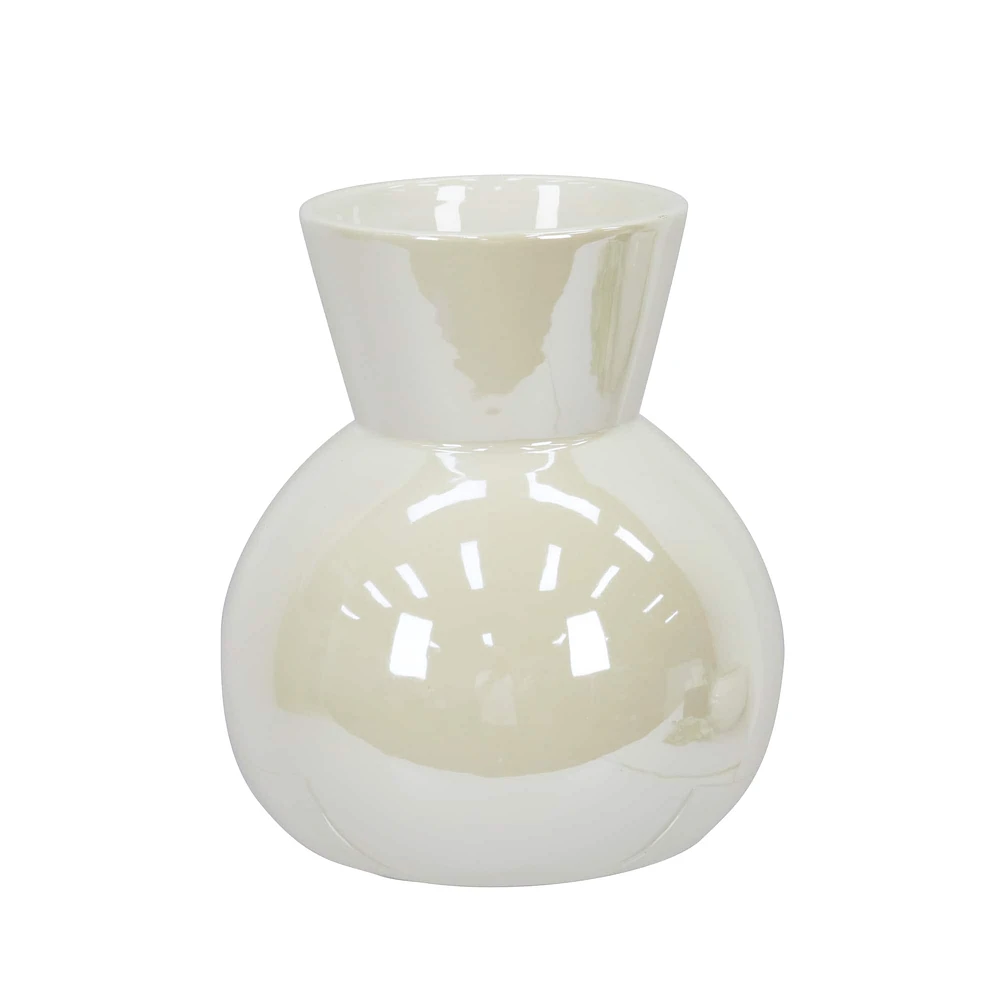 7" White Bubble Ceramic Vase by Ashland®