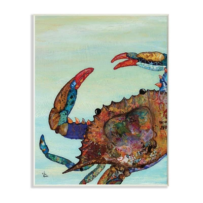 Stupell Industries Colorful Crab on Sand Aquatic Animal Painting Wall Plaque