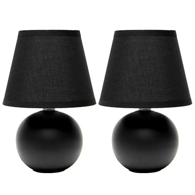 Simple Designs Mini Ceramic Globe Table Lamp