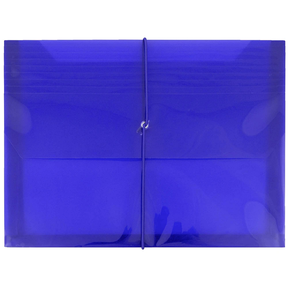 JAM Paper 9.75" x 13" Plastic Elastic Band Closure Expansion Envelopes