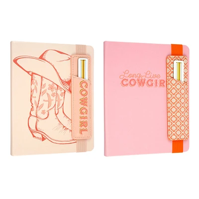 Assorted 6" x 8" Pink Cowgirl Journal with Pen Pouch, 1pc. by Fab Finds