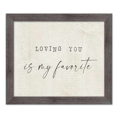 Loving You is My Favorite Western Framed Print