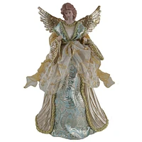 Santa's Workshop 16" Aqua & Gold Angel Tree Topper