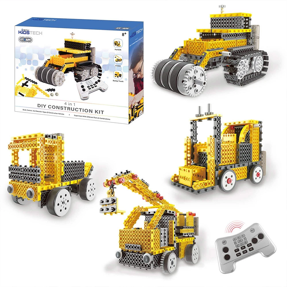 Vivitar KidsTech DIY 4-in-1 Construction Vehicle Kit