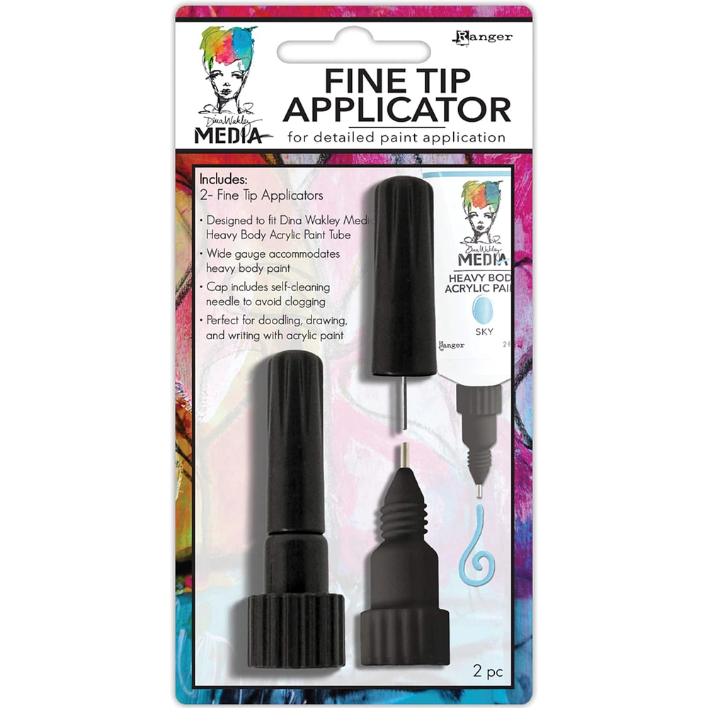 Dina Wakley Media Fine Tip Applicators 2/Pkg-