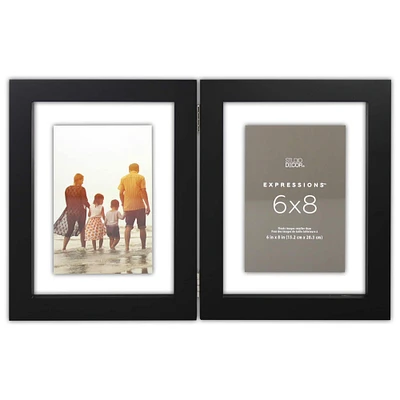 2 Opening Black Hinge 6" x 8" Float Frame, Expressions™ by Studio Décor®
