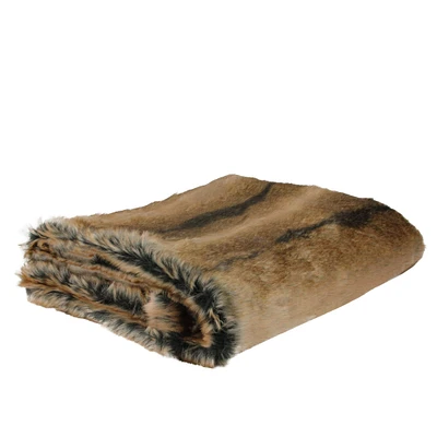 Tawny Brown Contemporary Throw Blanket