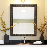 Head West® 34.5" Ornate Bronze Rectangular Framed Beveled Wall Mirror